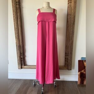Banana Republic Deep Rose Pink long dress NWT S Lightweight for summer